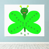 Saint Patricks Day Butterfly Canvas Print (Insitu (Houten vloer))