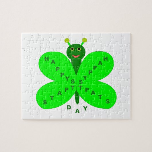 Saint Patricks Day Butterfly Puzzle (Horizontal)