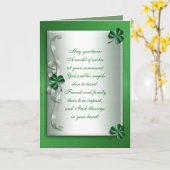 Saint Patrick's day Carte de bénédiction irlandais (Fleur jaune)