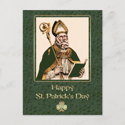 Saint Patrick's Day Carte postale religieuse (Devant)