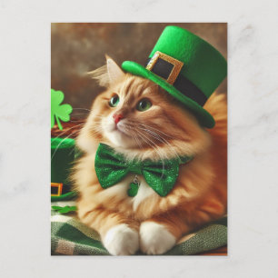 Saint Patricks Day Cat Briefkaart