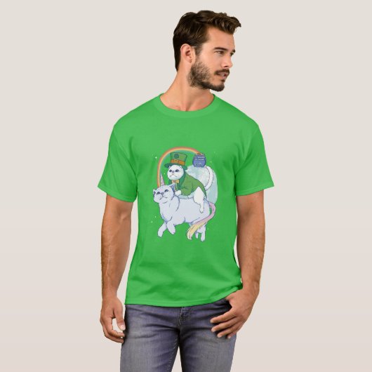 Saint Patrick's Day Cat et T-shirt Unicat (Devant entier)