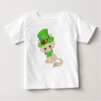 Saint Patrick's Day Cat, Leprechaun Pet, Clovers