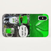 SAINT PATRICK'S DAY CAT MET GREEN IRISH BEER Case-Mate iPhone CASE (Achterkant (horizontaal))
