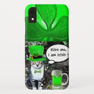 SAINT PATRICK'S DAY CAT MET GREEN IRISH BEER iPhone XR HOESJE