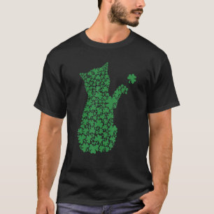 Saint Patrick's Day Cat Shamrock Kitten T-shirt