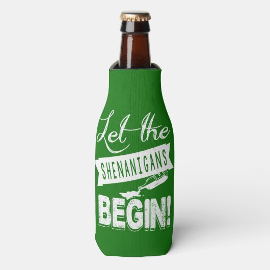 Saint Patricks Day Chugging Flesjeskoeler (Fles Voorkant)