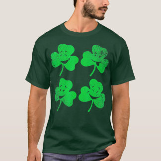Saint Patricks Day Clover Four Leaf Shamrock Lucky T-shirt