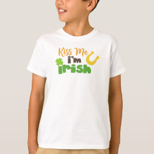 Saint Patrick's Day, Clovers, Kiss me Ik ben Iers T-shirt