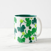 Saint Patrick's Day Crochet Coeur Shamrock Mug (Devant droit)
