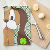 Saint Patrick's Day Cuisine serviette chien (Quart Plié)