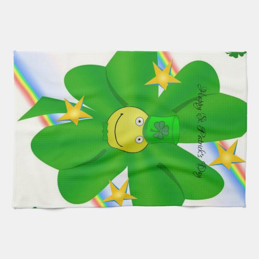 Saint Patrick's Day Cuisine Shamrock serviette mai (Horizontal)