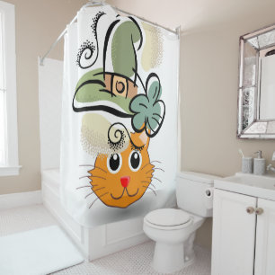 Saint Patrick's Day Douche Rideau Chat