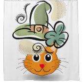 Saint Patrick's Day Douche Rideau Chat (Devant)