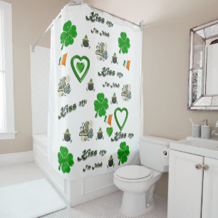 Saint Patrick's Day Douche rideau Kiss Me