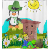 Saint Patrick's Day Douche rideau Penguin (Devant)