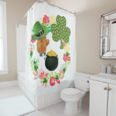 Saint Patrick's Day Douche rideau Teddy Bear (En situation)