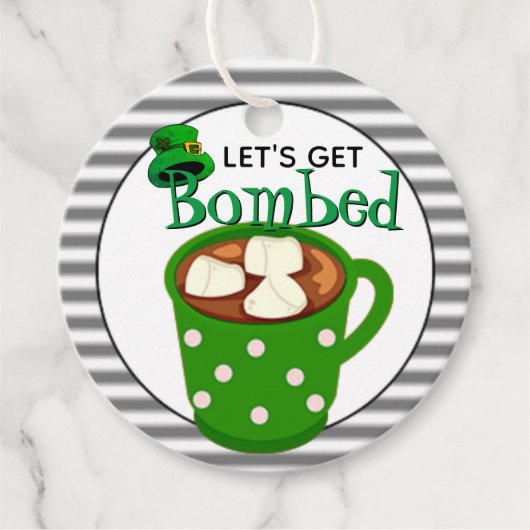 Saint Patrick's Day Drinken | Hete cacaobom Bedankjes Labels (Voorkant)