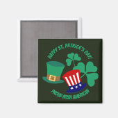 Saint Patrick's Day fier Irish American Magnet (Recto/Verso)