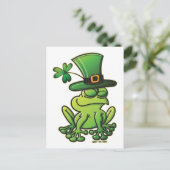 Saint Patrick's Day Frog Briefkaart (Staand voorkant)