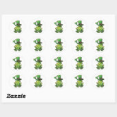 Saint Patrick's Day Frog Ronde Sticker (Vel)