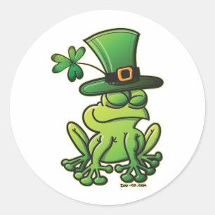 Saint Patrick's Day Frog Ronde Sticker