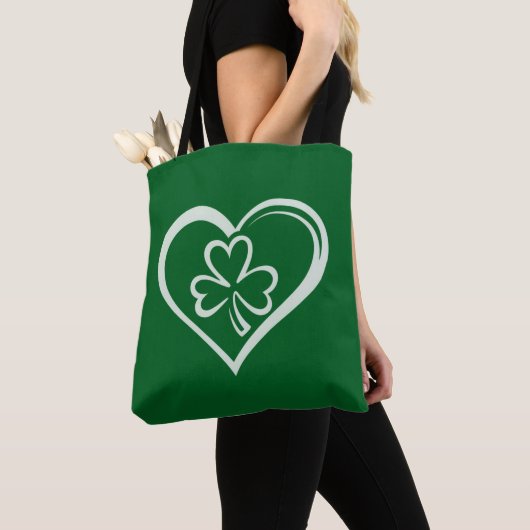 Saint Patrick's Day Funny Shamrock Heart Iers Draagtas (Dichtbij)