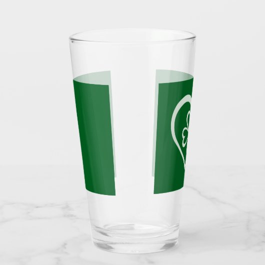 Saint Patrick's Day Funny Shamrock Heart Iers Glas (Rechts)
