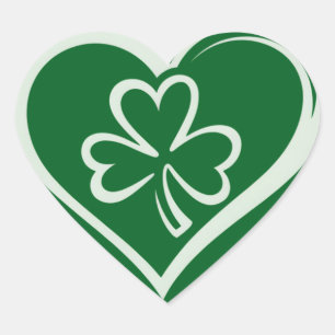 Saint Patrick's Day Funny Shamrock Heart Iers Hart Sticker