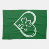 Saint Patrick's Day Funny Shamrock Heart Iers Theedoek (Horizontaal)