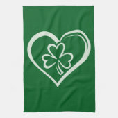 Saint Patrick's Day Funny Shamrock Heart Iers Theedoek (Verticaal)