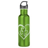 Saint Patrick's Day Funny Shamrock Heart Iers Waterfles (Voorkant)
