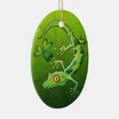 Saint Patrick's Day Gecko Keramisch Ornament (Rechts)