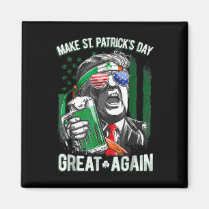 Saint Patrick's Day Geweldig weer Grappig Trump 1 Magneet
