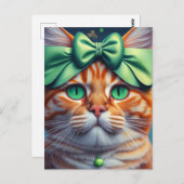 Saint Patricks Day Ginger Cat Briefkaart (Voorkant / Achterkant)