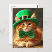 Saint Patricks Day Ginger Kitten Briefkaart (Voorkant / Achterkant)