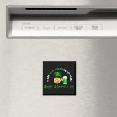 Saint Patrick's Day Going Green Carré Magnet (In Situ (Lave-vaisselle))