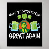 Saint Patrick's Day Grappige Grafische Ierse Ameri Poster (Voorkant)