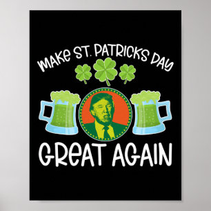 Saint Patrick's Day Grappige Grafische Ierse Ameri Poster