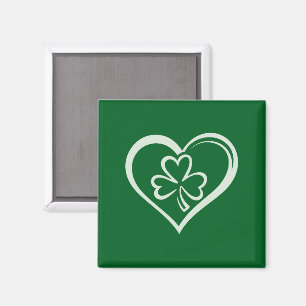 Saint Patrick's Day Grappige Shamrock Hart Iers Magneet