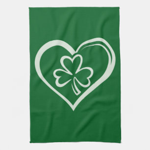 Saint Patrick's Day Grappige Shamrock Hart Iers Theedoek