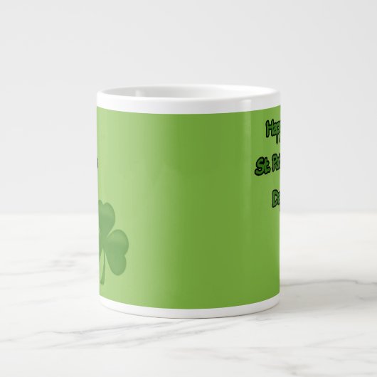 Saint Patrick's Day, Green Clovers, Lucky Clovers Grote Koffiekop (Voorkant)