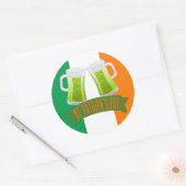 Saint Patrick's Day - Groen bier Ronde Sticker (Envelop)