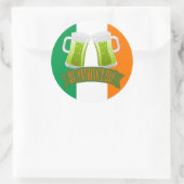 Saint Patrick's Day - Groen bier Ronde Sticker (Tas)
