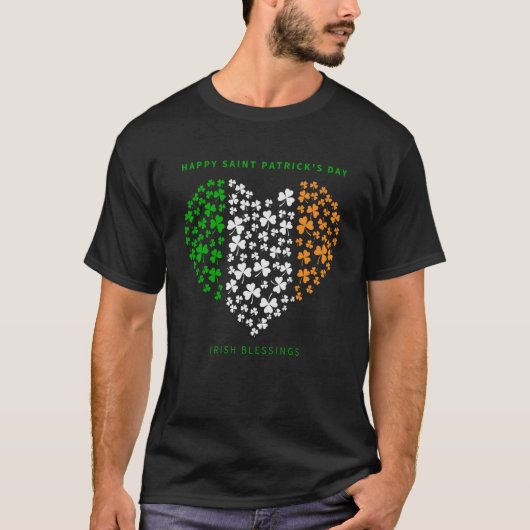 Saint Patrick's Day Heart Of Clovers Pullover Hood (Devant)