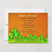 Saint Patrick's Day Horse Anniversaire Invitation (Dos)