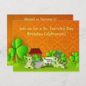 Saint Patrick's Day Horse Anniversaire Invitation (Devant / Derrière)