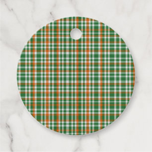 Saint Patrick's day Ierland Vlag gekleurde gingham Bedankjes Labels