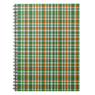 Saint Patrick's day Ierland Vlag gekleurde gingham Notitieboek