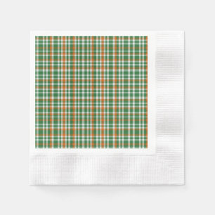 Saint Patrick's day Ierland Vlag gekleurde gingham Servet